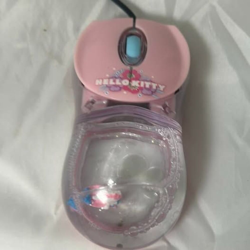 Hello Kitty Liquid Motion USB Optical Mouse Pink Sanrio Floating Water Works